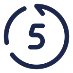 Rewind 5 Seconds Back SVG Icon